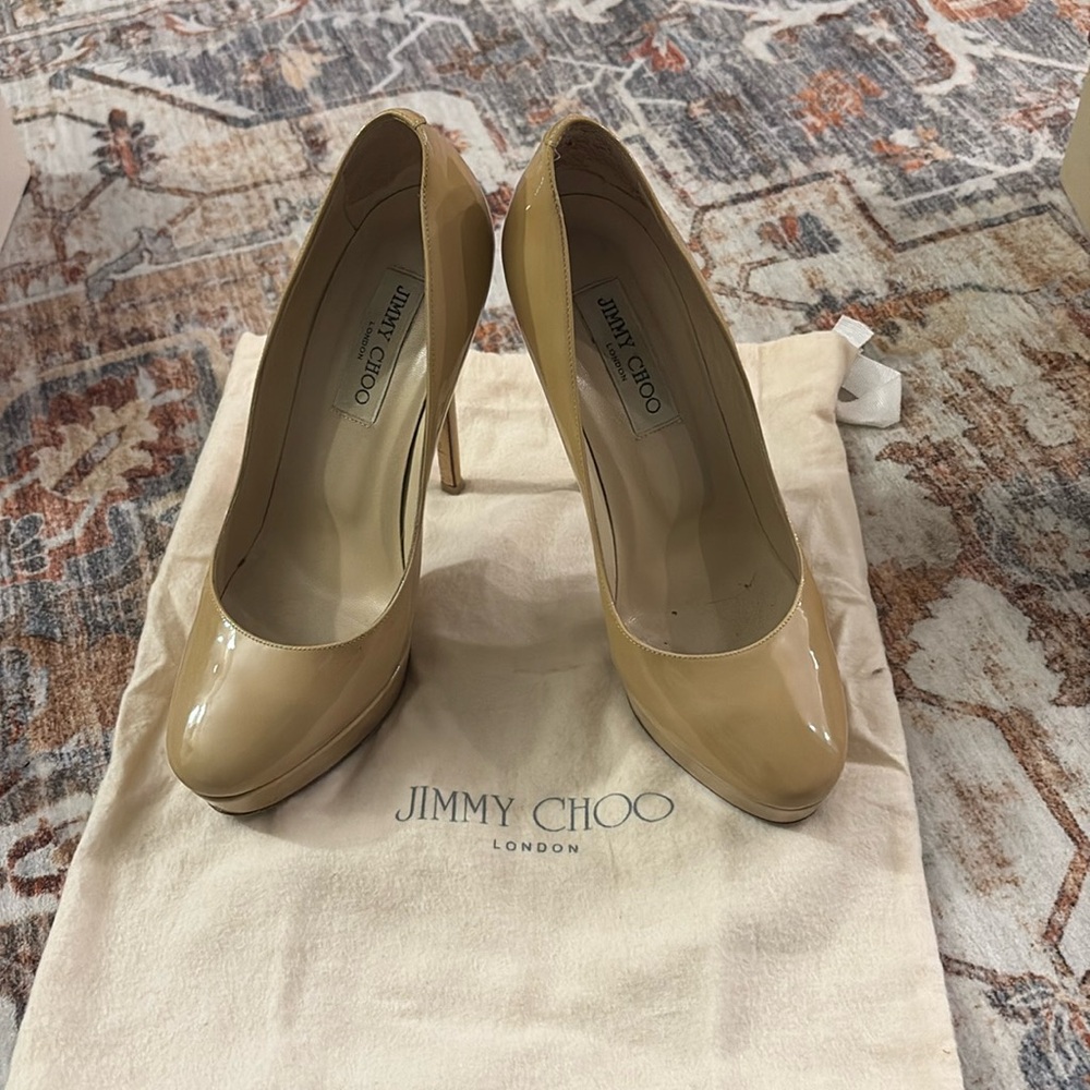 Patent Leather Nude Jimmy Choo
